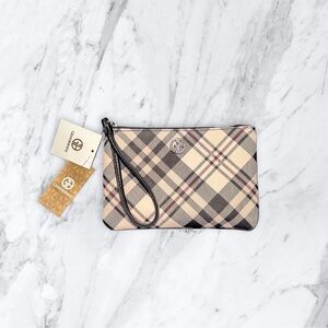 Giani Bernini Plaid Clutch Wristlet - Black, Cream, Tan